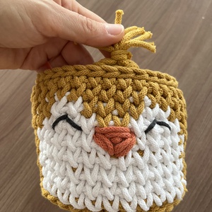 Horgolt pingvin kosár , Otthon & Életmód, Tárolás & Rendszerezés, Tárolókosár, Horgolás, MESKA