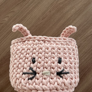 Horgolt nyuszi kosár , Otthon & Életmód, Tárolás & Rendszerezés, Tárolókosár, Horgolás, MESKA