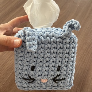 Horgolt nyuszis zsepkendőtartó, Otthon & Életmód, Tárolás & Rendszerezés, Tárolókosár, Horgolás, MESKA