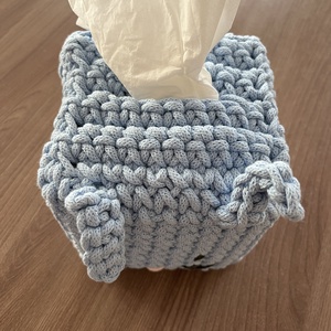 Horgolt nyuszis zsepkendőtartó - otthon & életmód - tárolás & rendszerezés - tárolókosár - Meska.hu