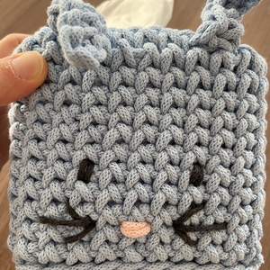 Horgolt nyuszis zsepkendőtartó - otthon & életmód - tárolás & rendszerezés - tárolókosár - Meska.hu