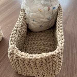 Pelenka tároló kosár , Otthon & Életmód, Tárolás & Rendszerezés, Tárolókosár, Horgolás, MESKA