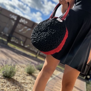 Jázmin mintás kör horgolt táska, Táska & Tok, Kézitáska & válltáska, Kézitáska, Horgolás, MESKA