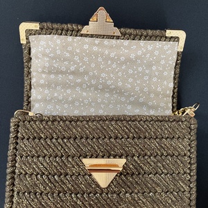 Zainórfonallal fűtött kanava táska - táska & tok - kézitáska & válltáska - alkalmi táska - Meska.hu