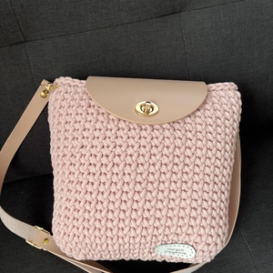 Rózsaszín válltáska - táska & tok - kézitáska & válltáska - nagy pakolós táska - Meska.hu