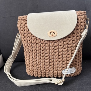 Barna válltáska, Táska & Tok, Kézitáska & válltáska, Nagy pakolós táska, Horgolás, MESKA