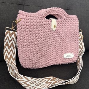 Rózsaszín kézi- illetve válltáska - táska & tok - kézitáska & válltáska - nagy pakolós táska - Meska.hu