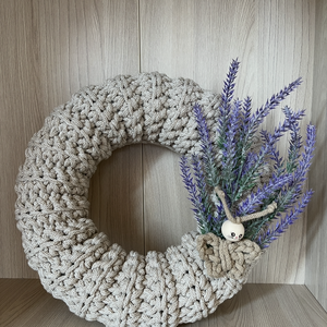 Horgolt koszorú - otthon & életmód - virágdekoráció - virágdíszek - dekor koszorúk, kopogtatók - Meska.hu
