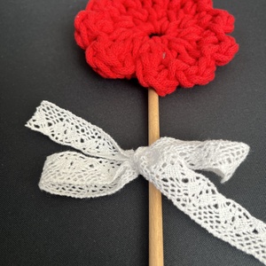 Horgolt virág - otthon & életmód - virágdekoráció - virágok - szálas virág - Meska.hu