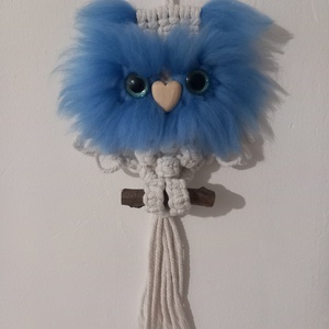 Makramé bagoly, Otthon & Életmód, Dekoráció, Fali és függő dekoráció, Falra akasztható dekor, Csomózás, MESKA