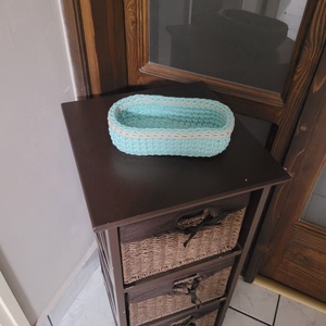 HorgoltKosarak-menta - otthon & életmód - dekoráció - asztal és polc dekoráció - horgolt & csipketerítő - Meska.hu