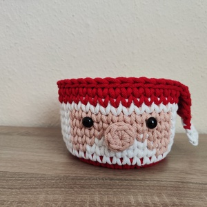 Mikulás tároló , Otthon & Életmód, Tárolás & Rendszerezés, Tárolókosár, Horgolás, MESKA