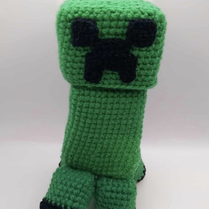 Horgolt Minecraft figura, horgolt figura, horgolt Creeper, amigurumi Minecraft figura, amigurumi Creeper - játék & sport - plüssállat & játékfigura - más figura - Meska.hu