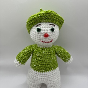 Horgolt hóember, horgolt figura, amigurumi hóember, amigurumi figura - játék & sport - plüssállat & játékfigura - más figura - Meska.hu