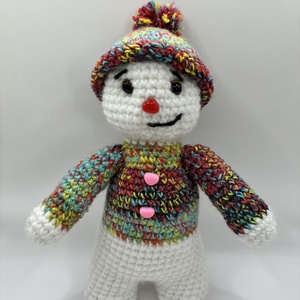 Horgolt hóember, horgolt figura, amigurumi hóember, amigurumi figura - játék & sport - plüssállat & játékfigura - más figura - Meska.hu