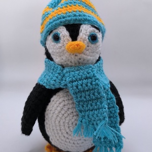 Horgolt pingvin, horgolt figura, horgolt állatka, amigurumi pingvin, amigurumi figura, amigurumi állatka, Játék & Sport, Plüssállat & Játékfigura, Más figura, Horgolás, MESKA