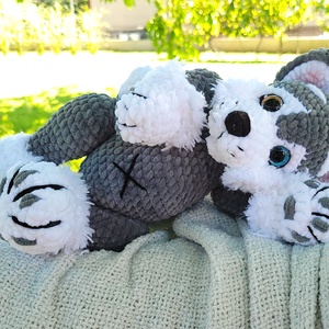 Horgolt husky kutya - játék & sport - plüssállat & játékfigura - kutya - Meska.hu