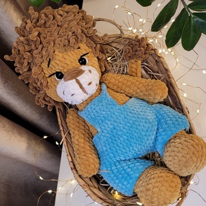 Horgolt oroszlán - Meska.hu