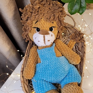 Horgolt oroszlán - játék & sport - plüssállat & játékfigura - plüss mesefigurák - Meska.hu