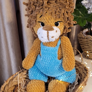 Horgolt oroszlán - játék & sport - plüssállat & játékfigura - plüss mesefigurák - Meska.hu