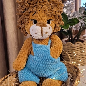 Horgolt oroszlán - játék & sport - plüssállat & játékfigura - plüss mesefigurák - Meska.hu