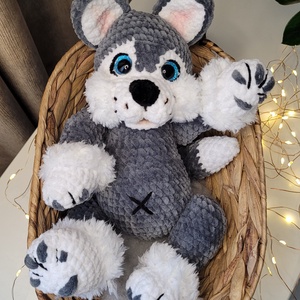 Horgolt Husky - játék & sport - plüssállat & játékfigura - kutya - Meska.hu