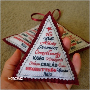 Karácsonyi szavak karácsonyfadísz - karácsony - karácsonyi lakásdekoráció - karácsonyfadíszek - Meska.hu