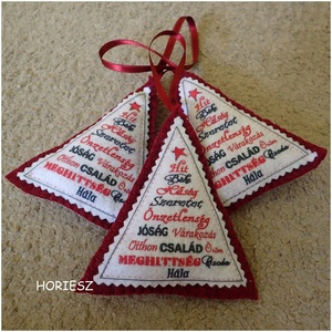 Karácsonyi szavak karácsonyfadísz - karácsony - karácsonyi lakásdekoráció - karácsonyfadíszek - Meska.hu