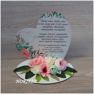 Talpas szív óvodába Dadusnak - otthon & életmód - dekoráció - asztal és polc dekoráció - asztaldísz - Meska.hu