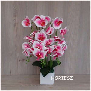 Élethű orchidea fehér kaspóban, Otthon & Életmód, Dekoráció, Virágdísz és tartó, Váza, , MESKA