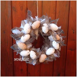 Natur tojásos húsvéti koszorú - otthon & életmód - dekoráció - ajtó- és ablak dekoráció - ajtódísz & kopogtató - Meska.hu