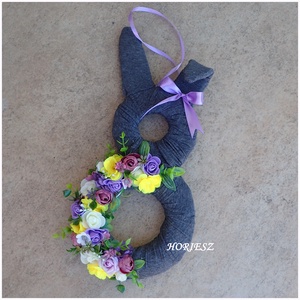 Nyuszi alakú húsvéti ajtódísz, Otthon & Életmód, Dekoráció, Ajtó- és ablak dekoráció, Ajtódísz & Kopogtató, Mindenmás, MESKA