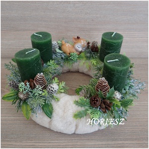 Őzikés adventi koszorú, Karácsony, Adventi díszek, Adventi koszorú, , MESKA