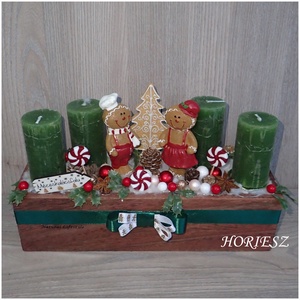 Adventi dísz mézis LEDES - Meska.hu