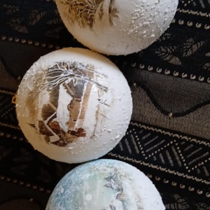 Téli tájas gömb - Meska.hu