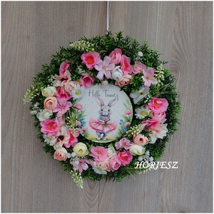 Üde nagy virágos koszorú - otthon & életmód - dekoráció - ajtó- és ablak dekoráció - ajtódísz & kopogtató - Meska.hu