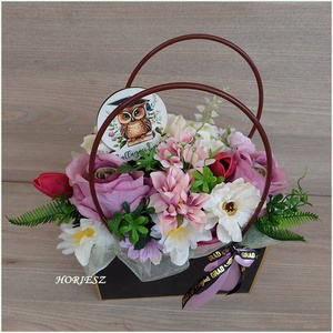 Ballagási elegáns virágtáska - otthon & életmód - virágdekoráció - virágok - virágcsokor - Meska.hu