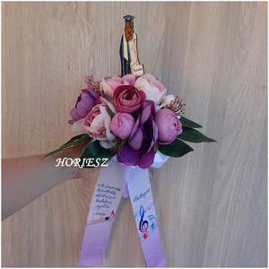 Ballagási csokor bazsarózsából - otthon & életmód - virágdekoráció - virágok - virágcsokor - Meska.hu