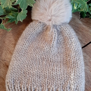 Kötött gyapjú sapka - ruha & divat - sál, sapka, kendő - sapka - Meska.hu