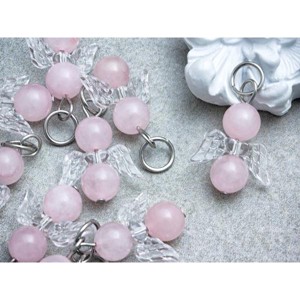 Angyal a Szívből rózsakvarc ásvány medál 100dbos csomag - Meska.hu