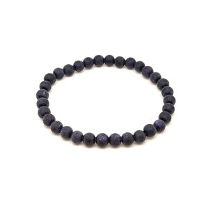 Goldstone kék matt ásvány karkötő golyós 6mm, Ékszer, Karkötő, Ásványkarkötő, , MESKA