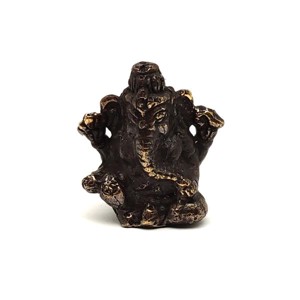 Réz figura Ganesha óarany 3,5x3cm, Otthon & Életmód, Dekoráció, Spiritualitás, , MESKA