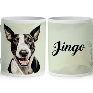 Névvel kérhető - Fekete bullterrier portré mintás bögre, Otthon & Életmód, Konyhafelszerelés, tálalás, Tálalás, Bögre & Csésze, , MESKA