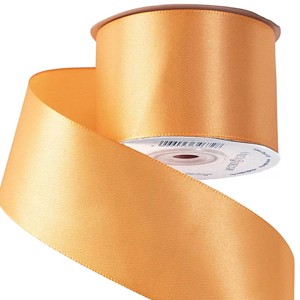 Szatén szalag 50mmx22,86m - pasztell narancs, Kellékek & szerszámok, Rövidáru, Szatén szalag, Szalag, pánt, , MESKA