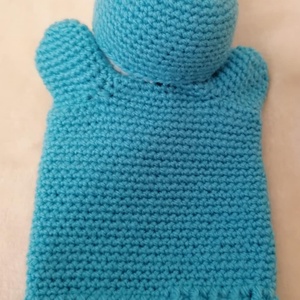 Kék pingvin báb - játék & sport - bábok - kesztyűbáb - Meska.hu