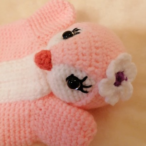 Rózsaszín pingvin báb - játék & sport - bábok - kesztyűbáb - Meska.hu