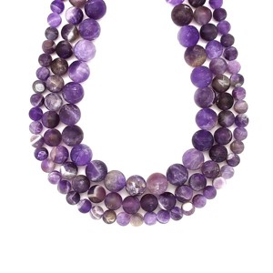 Ametiszt matt golyó 8-9mm  ékszerkészítő alapanyag (füzér), Kellékek & szerszámok, Ásvány alapanyag, Ásványfüzér, , MESKA