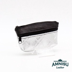 Ezüst krokkómintás - fényes fekete kettő cipzáras kulcstartó B1002, Táska & Tok, Kulcstartó & Táskadísz, Kulcstartó, , MESKA