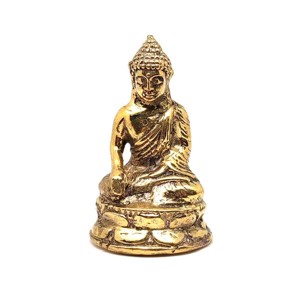 Réz figura Buddha arany 7x4,5cm - Meska.hu