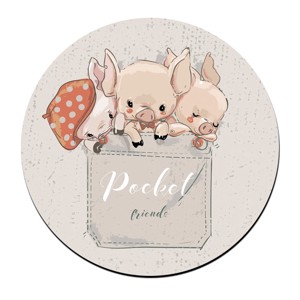 Zsebi malackák mintás bögre alátét, , , MESKA